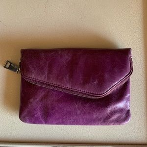 HOBO-brand magenta/purple cross-body/clutch convertible mini-bag